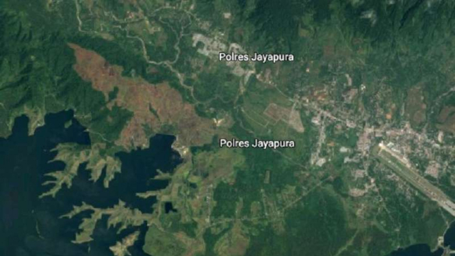 Peta Markas Polres Jayapura Kota, Papua.