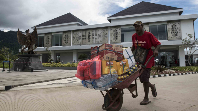 Aktivitas Ekonomi di Perbatasan Papua-Papua Nugini (Ilustrasi).