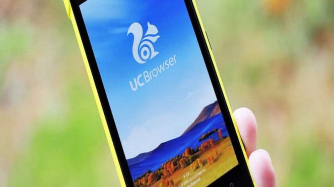 Uc Browser di smartphone.