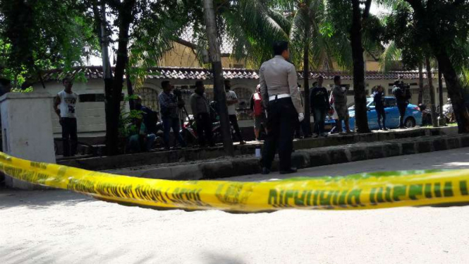 TKP kecelakaan Setya Novanto di Kedoya di Jakarta Barat