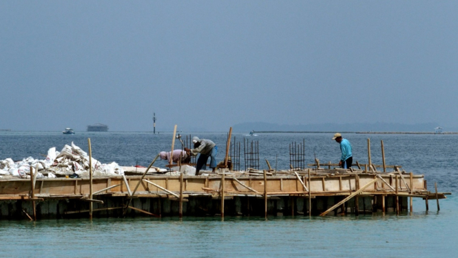 Perbaikan Dermaga Pulau Pramuka selesai.