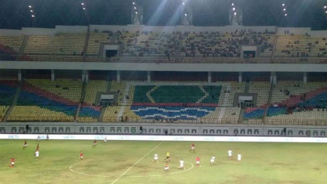 Suasana pertandingan Timnas Indonesia U-23 vs Suriah