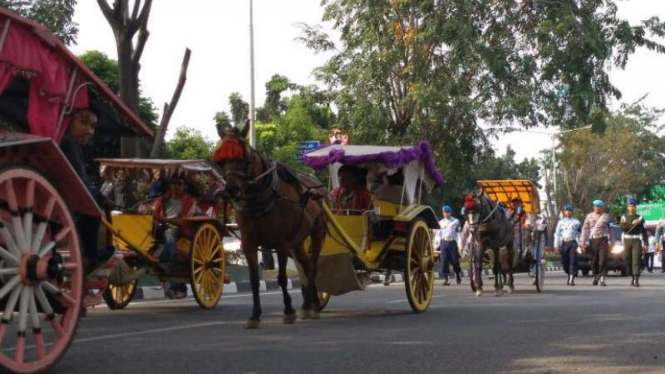 Kereta kuda untuk kirab budaya pernikahan Bobby Nasution-Kahiyang Ayu