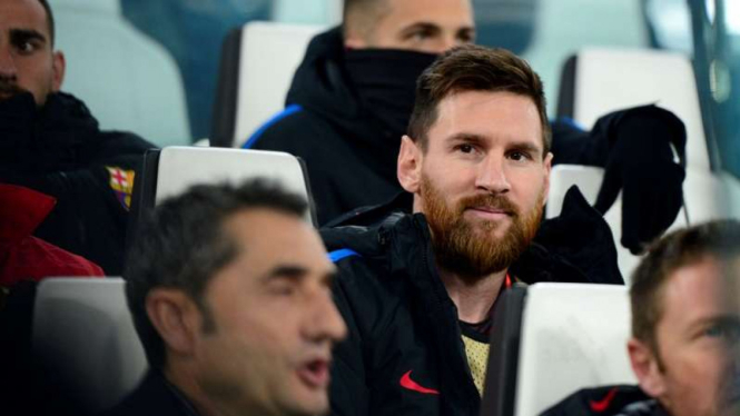 Bintang Barcelona, Lionel Messi, jadi cadangan.