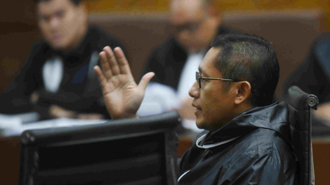 Mantan Ketum Demokrat Anas Urbaningrum bersaksi di sidang Tipikor Jakarta.