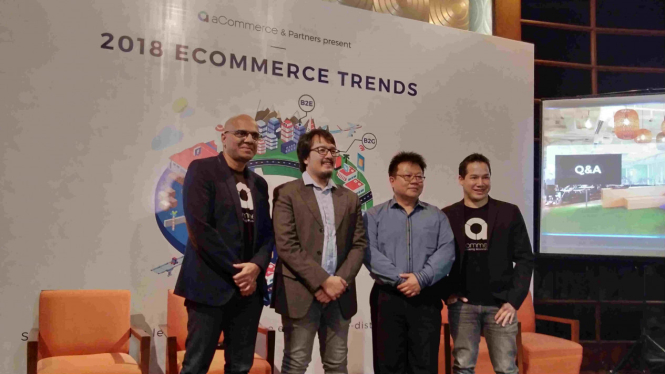 Konferensi pers membahas tren e-commerce 2018 