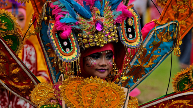 Peserta Karnaval Budaya di Sabang, Aceh.