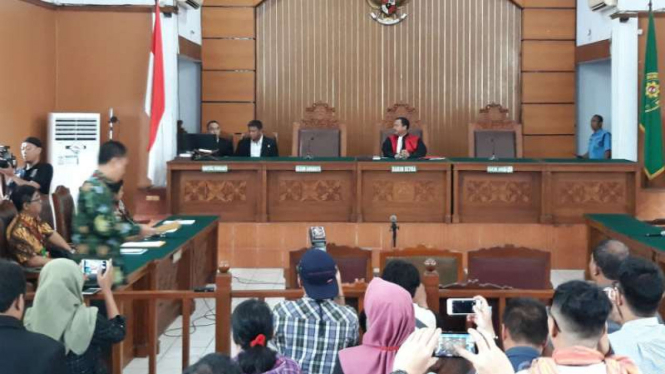 Persidangan permohonan praperadilan Setya Novanto di PN Jakarta Selatan.