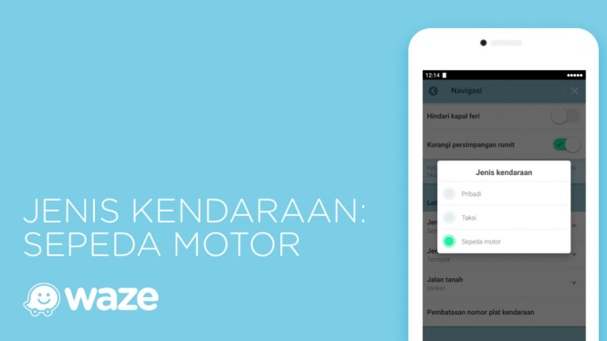 Waze kini menyediakan opsi untuk sepeda motor