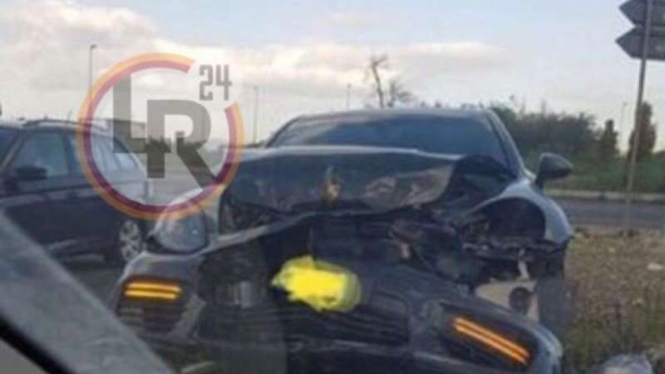 Kondisi mobil Perotti setelah kecelakaan