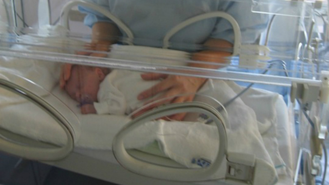 Ilustrasi bayi prematur.