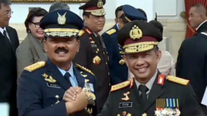 Panglima TNI Hadi Tjahjanto dan Kapolri Tito Karnavian