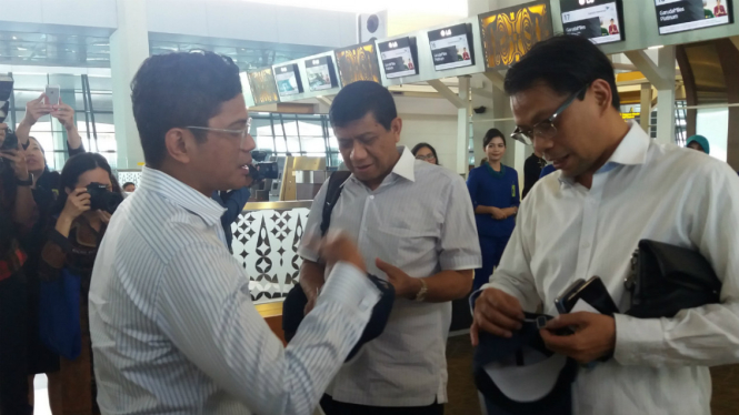 Dirut Garuda Indonesia di Terminal 3 Bandara Soekarno Hatta