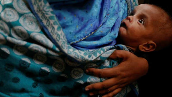 Potret anak pengungsi Rohingya di kamp pengungsian di Bangladesh