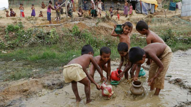 Anak pengungsi Rohingya di Kamp Kutapalong Bangladesh