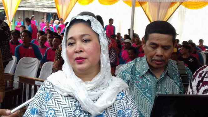 Siti Hediati Hariyadi atau Titiek Soeharto di Kabupaten Bantul, Yogyakarta.