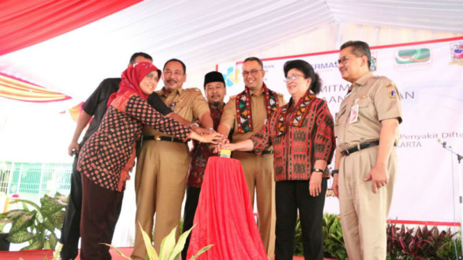 Gubernur DKI Jakarta, Anies Baswedan hadiri  Outbreak Respon Imunization