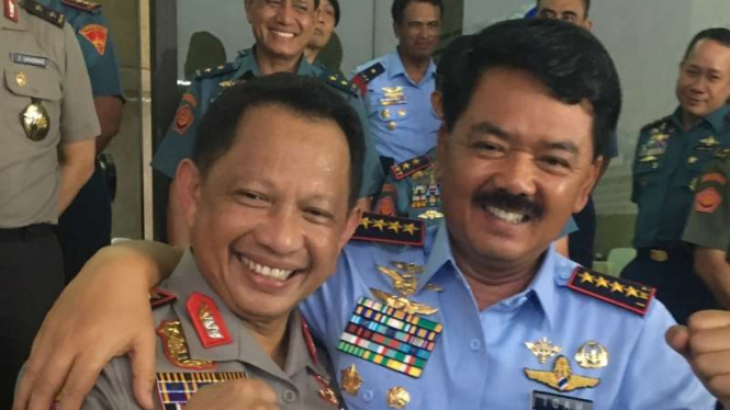 Kapolri dan Panglima TNI.