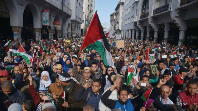 Protes di Maroko atas pengakuan AS tentang Yerusalem ibu kota Israel