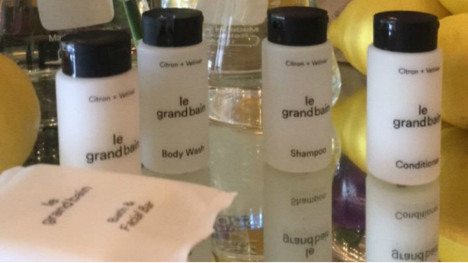 Le Grand Bain aroma sitrus dan vetiver menjadi produk mandian di Hotel Sheraton.