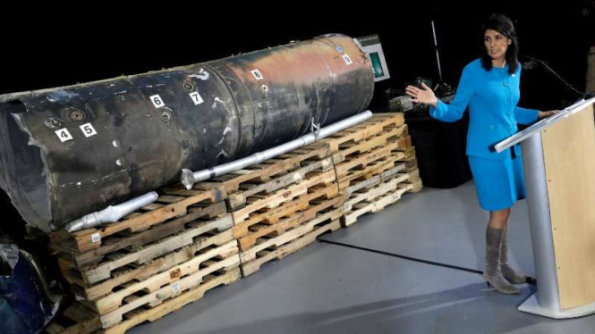 Bukti rudal buatan Iran yang disupplai ke Yaman dipresentasikan Nikki Haley