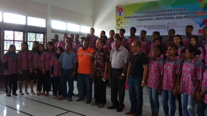 Perwakilan Kemenpora melakukan sosialisasi di Kabupaten Sarmi, Papua