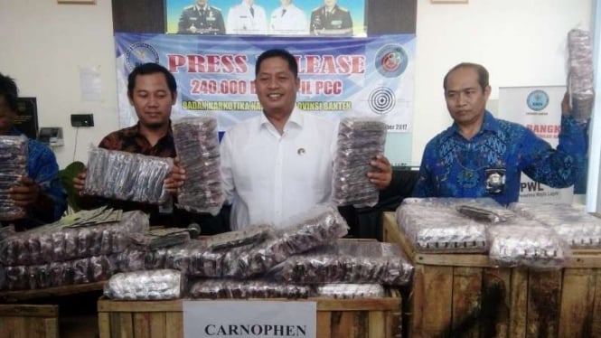 BNN Provinsi Banten mengamankan 240 ribu butir Pil PCC 