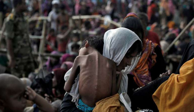 Para pengungsi Rohingya di Bangladesh