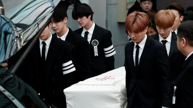 SHINee dan Super Junior di Pemakaman Jonghyun