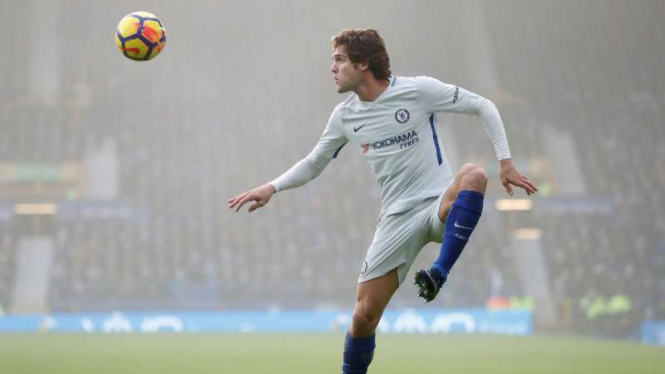 Pemain Chelsea, Marcos Alonso.