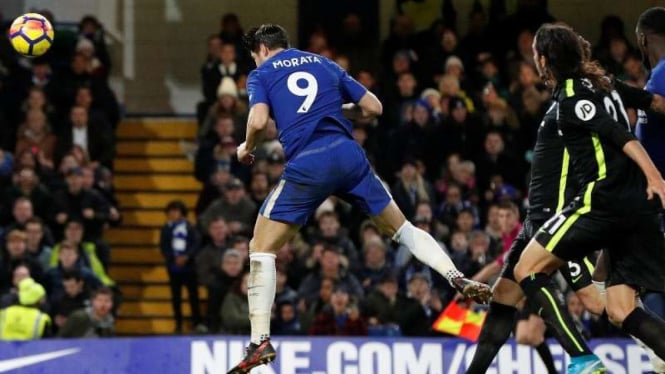 Penyerang Chelsea, Alvaro Morata (9)
