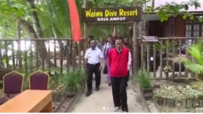 Presiden Joko Widodo saat mengunjungi Raja Ampat, Papua Barat