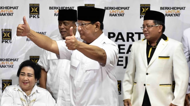 Prabowo dan elite PKS saat rapat Pilkada Serentak 2018
