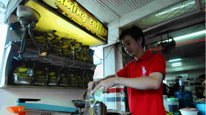Limin Wong, pemilik Aming Coffee yang didatangi Presiden Jokowi.