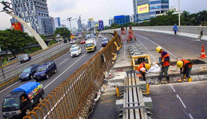 Pengerjaan Jalan Layang Pancoran