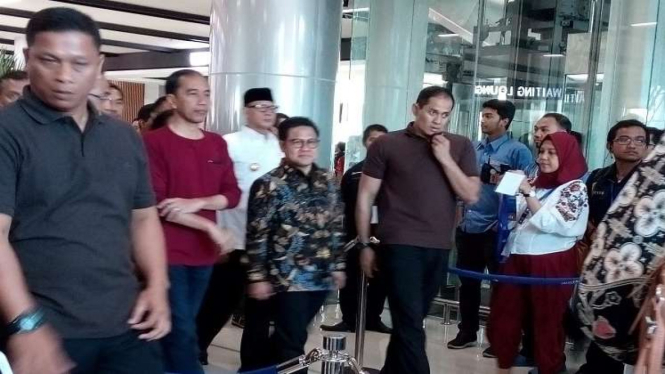 Presiden Joko Widodo dan Muhaimin Iskandar saat meresmikan kereta bandara Soekarno-Hatta beberapa waktu lalu.