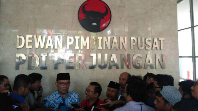Ridwan Kamil di kantor DPP PDIP, Menteng, Jakarta, Rabu, 3 Januari 2018.