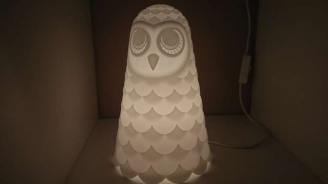 Lampu lucu berbentuk burung hantu produk IKEA