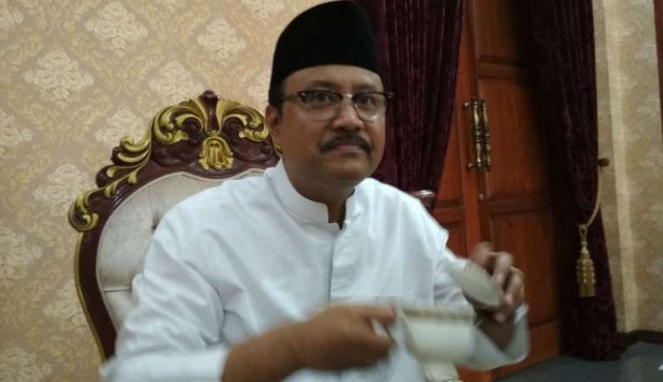 Bakal calon gubernur Jawa Timur, Saifullah Yusuf alias Gus Ipul, saat ditemui di rumah dinasnya di Surabaya pada Jumat, 5 Januari 2018.