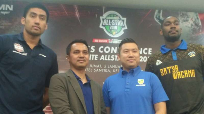 Sesi konferensi pers Indonesia Basketball League (IBL) All Star 2018