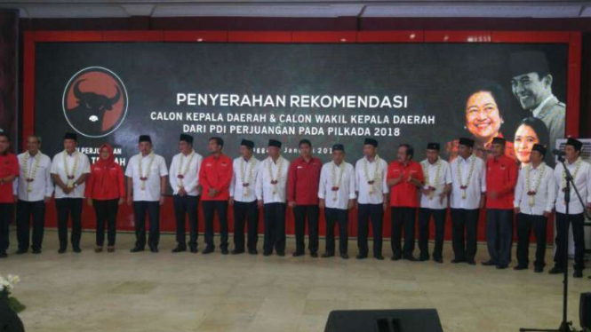 Pengumuman rekomendasi tujuh pasangan calon kepala daerah di Jawa Tengah.