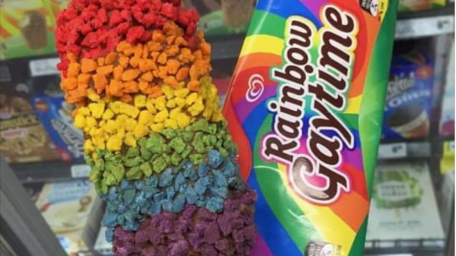 Es krim Wall's Rainbow Gaytime 