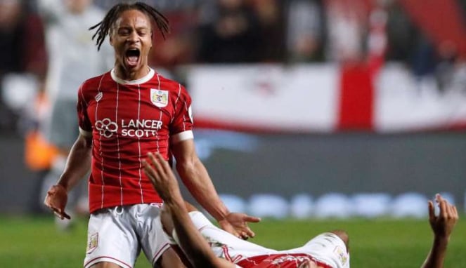 Selebrasi pemain Bristol City