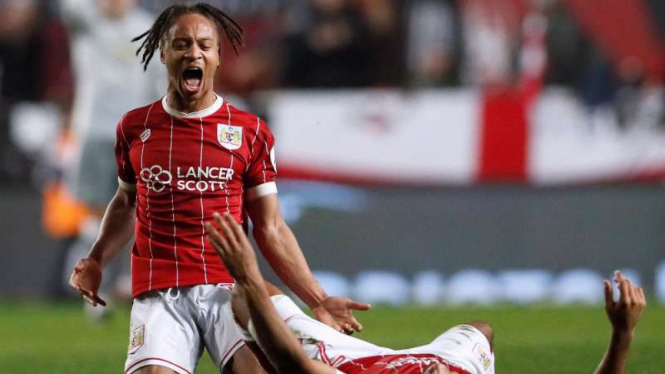 Selebrasi pemain Bristol City