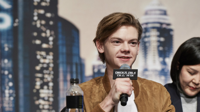 Thomas Brodie-Sangster dalam Konferensi pers Maze Runner The Death Cure