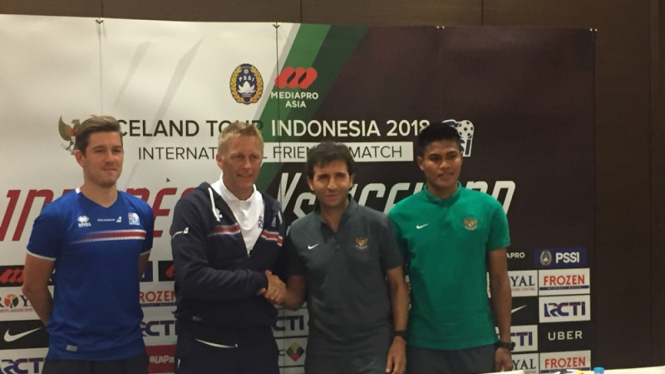 Konferensi pers Timnas Indonesia vs Islandia