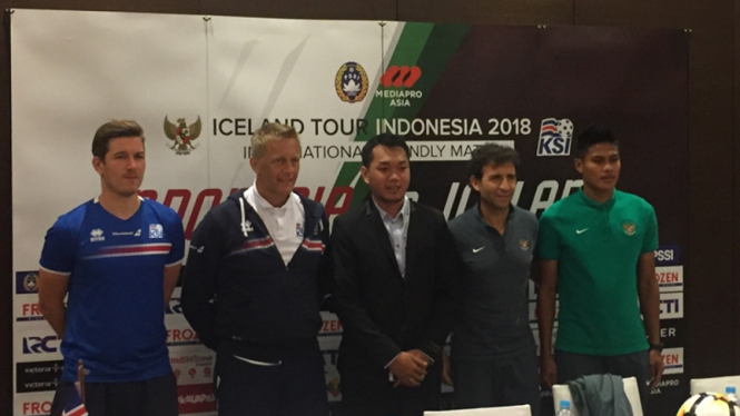 Konferensi pers Timnas Indonesia vs Islandia