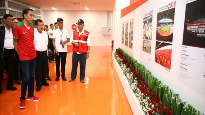 Presiden Joko Widodo saat meresmikan renovasi Stadion Gelora Bung Karno