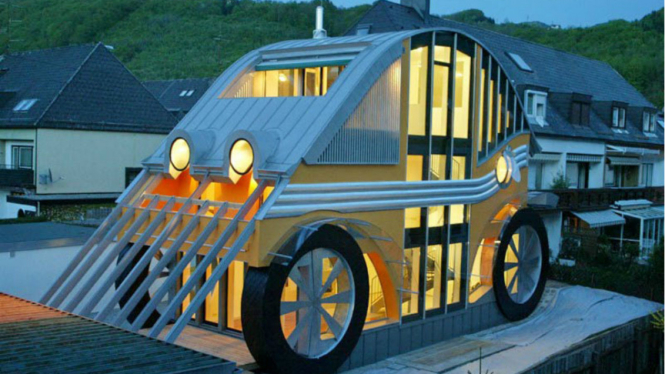 Rumah berbentuk VW Beetle