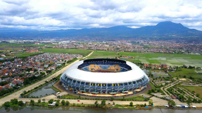 Foto Udara Stadion Gelora Bandung Lautan Api+